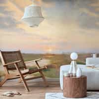Sunrise Pastel Tones Artistic Wallpaper Mural 7