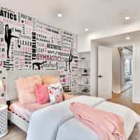 Inspirational Gymnastics Silhouette Text Wallpaper Mural 4