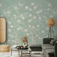Chinoiserie Chic Floral Elegance Wallpaper Mural 1