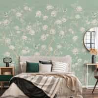Chinoiserie Chic Floral Elegance Wallpaper Mural 3