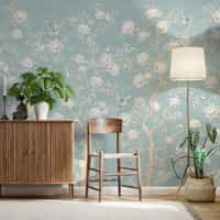 Chinoiserie Chic Floral Elegance Wallpaper Mural 1