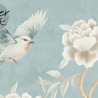 Chinoiserie Chic Floral Elegance Wallpaper Mural 4