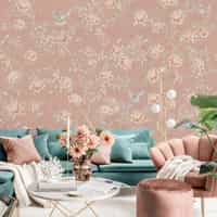 Chinoiserie Chic Floral Elegance Wallpaper Mural 3
