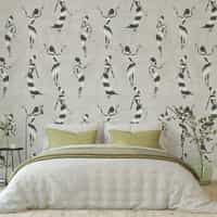African Dance Silhouette Botanical Wallpaper Mural 5