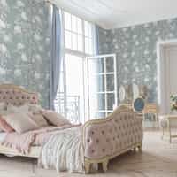 Serene Chinoiserie Garden Birds Wallpaper Mural 2