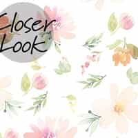 Delicate Watercolor Florals Wallpaper Mural 4