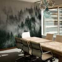 Serene Misty Forest Landscape Wallpaper Mural 2