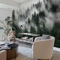 Serene Misty Forest Landscape Wallpaper Mural 5