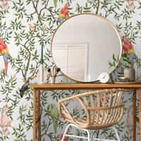 Colorful Parrots Paradise Botanical Wallpaper Mural 2