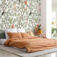 Colorful Parrots Paradise Botanical Wallpaper Mural 3