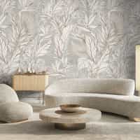 Modern Boho Leaves Pattern Wallpaper Mural 4