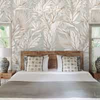 Modern Boho Leaves Pattern Wallpaper Mural 5