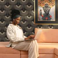 Japanese Crane Harmony Pattern Wallpaper Mural 1