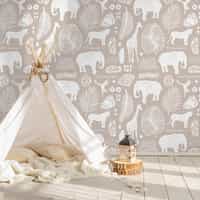 African Safari Animals Pattern Wallpaper Mural 3