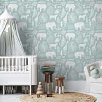 African Safari Animals Pattern Wallpaper Mural 1