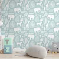 African Safari Animals Pattern Wallpaper Mural 3