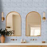 Abstract Aqua Raindrop Pattern Wallpaper Mural 1