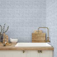 Abstract Aqua Raindrop Pattern Wallpaper Mural 2