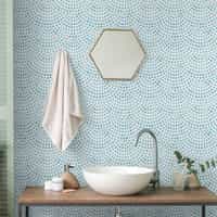 Abstract Aqua Raindrop Pattern Wallpaper Mural 1