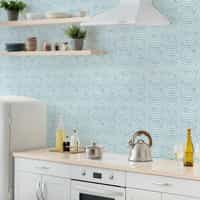 Abstract Aqua Raindrop Pattern Wallpaper Mural 2