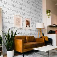 Minimalist Line Art Birds Pattern Wallpaper Mural 3