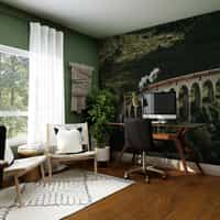 Classic Train in Forest Wallpaper Mural 6