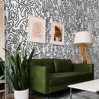 Abstract Energetic Dance Figures Wallpaper Mural 4