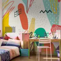 Abstract Colorful Shapes Wallpaper Mural 3
