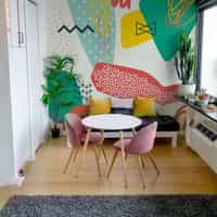 Abstract Colorful Shapes Wallpaper Mural 4