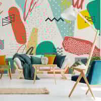 Abstract Colorful Shapes Wallpaper Mural 5