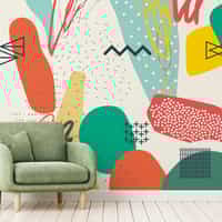 Abstract Colorful Shapes Wallpaper Mural 7