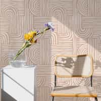 Abstract Minimalist Contour Lines Wallpaper Mural 1