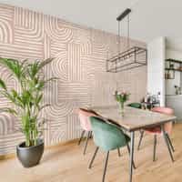 Abstract Minimalist Contour Lines Wallpaper Mural 2