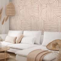 Abstract Minimalist Contour Lines Wallpaper Mural 3