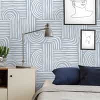 Abstract Minimalist Contour Lines Wallpaper Mural 2