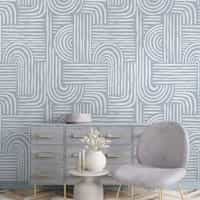 Abstract Minimalist Contour Lines Wallpaper Mural 3
