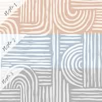 Abstract Minimalist Contour Lines Wallpaper Mural 5