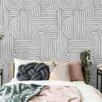 Abstract Minimalist Contour Lines Wallpaper Mural 3