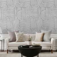 Abstract Minimalist Contour Lines Wallpaper Mural 2
