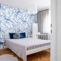 Chinoiserie Bird and Blossom Pattern Wallpaper Mural 2