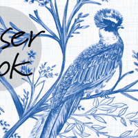 Chinoiserie Bird and Blossom Pattern Wallpaper Mural 4