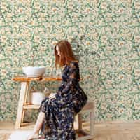 Abstract Floral Impressions Pattern Wallpaper Mural 5