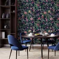 Exquisite Midnight Garden Bloom Wallpaper Mural 2