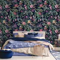 Exquisite Midnight Garden Bloom Wallpaper Mural 3