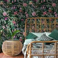 Exquisite Midnight Garden Bloom Wallpaper Mural 1