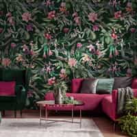 Exquisite Midnight Garden Bloom Wallpaper Mural 2