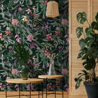 Exquisite Midnight Garden Bloom Wallpaper Mural 3