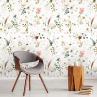 Whimsical Wild Flower Wallpaper Mural 1