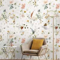 Whimsical Wild Flower Wallpaper Mural 2