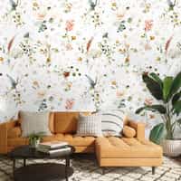 Whimsical Wild Flower Wallpaper Mural 3
